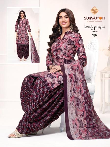 Suryajyoti trendy patiyala vol 18 batik dress material wholesale